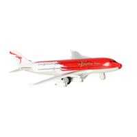 Goki Speelgoed Vliegtuig - 19 cm - rood/wit - pull back motor - kinderen Goki Speelgoed Vliegtuig - 19 cm - rood/wit - pull back motor - kinderen