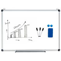 Whiteboard Magneetbord Schrijfbord Wandbord Memobord met Aluminium Frame (70x50 cm)