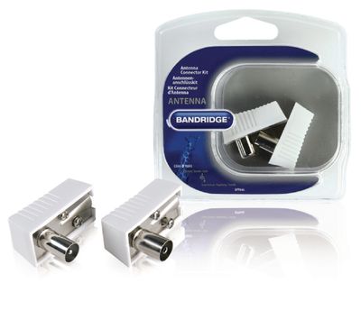 Bandridge Coaxconnector Male + Female Wit | 1 stuks - BPP646 BPP646
