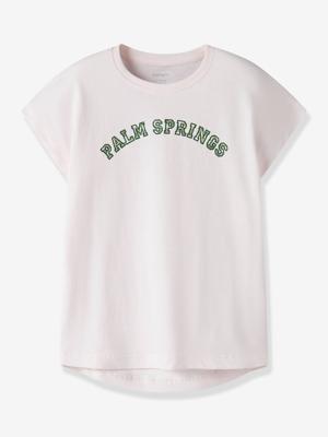 Ruimvallend t-shirt voor meisjes met NAME IT-print room