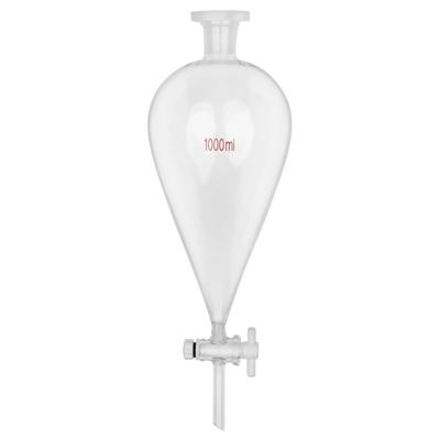 Scheitrechter - 1000 ml - standaard maalgraad: 24/29 - PTFE-kraan
