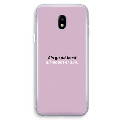 gij moogt er zijn: Samsung Galaxy J3 (2017) Transparant Hoesje