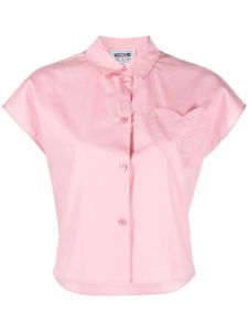 MOSCHINO JEANS chemise en coton à patch cœur - Rose