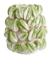 Light & Living Vaas 'Carambola' Keramiek, kleur Crème/Groen