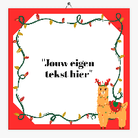 Tekst tegeltje Kerst lampjes