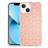 iPhone 13 mini Doorzichtige Silicone Hoesje Pattern Orange iPhone 13 mini Doorzichtige Silicone Hoesje Pattern Orange