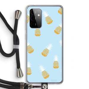 Ananasjes: Samsung Galaxy A72 5G Transparant Hoesje met koord