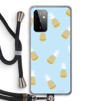 Ananasjes: Samsung Galaxy A72 5G Transparant Hoesje met koord