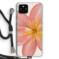 Pink Ellila Flower: Pixel 5a 5G Transparant Hoesje met koord