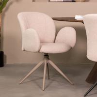 LABEL51 Eetkamerstoel Kimball - Naturel - Boucle - Taupe Frame LABEL51 Eetkamerstoel Kimball - Naturel - Boucle - Taupe Frame