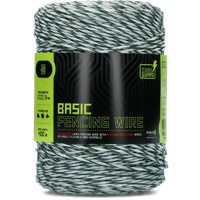 ZoneGuard 3 mm Basic afrasteringsdraad wit donkergroen 400 m