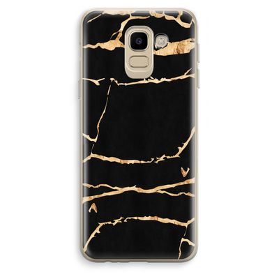 Gouden marmer: Samsung Galaxy J6 (2018) Transparant Hoesje
