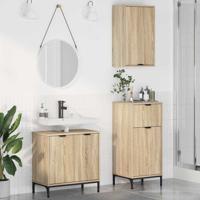 Badkamermeubelset met lade 3 pcs Sonoma eiken 39.5 x 36 x 88 cm