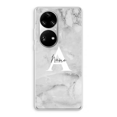 Ivory Marble: Huawei P50 Pro Transparant Hoesje