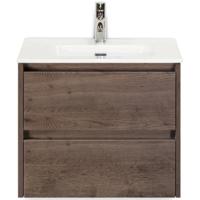 Dante Badmeubelset 60 cm - Tabacco - Keramische Wastafel Wit Cover