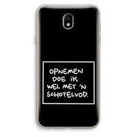 Schotelvod: Samsung Galaxy J7 (2017) Transparant Hoesje