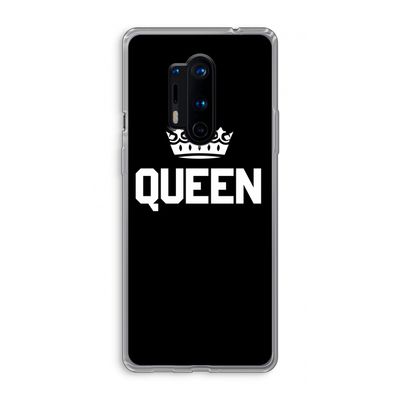Queen zwart: OnePlus 8 Pro Transparant Hoesje
