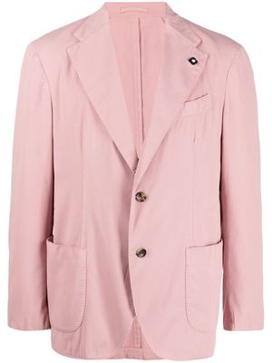 Lardini blazer à simple boutonnage - Rose