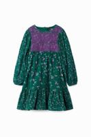 Bloemen overhemdjurk - GREEN - 7/8