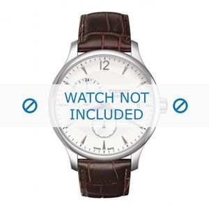 Tissot horlogeband T063.639.16.037.00 Leder Donkerbruin 20mm + bruin stiksel
