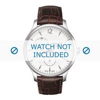 Tissot horlogeband T063.639.16.037.00 Leder Donkerbruin 20mm + bruin stiksel