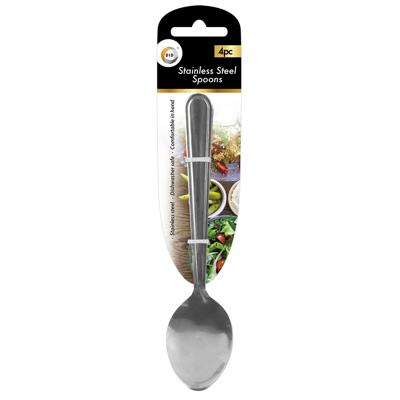 DID diner eetlepels - 4x stuks - van RVS - 19 cm - bestek - dineren - dinerbestek