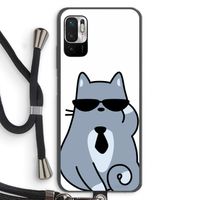Cool cat: Xiaomi Redmi Note 10 5G Transparant Hoesje met koord