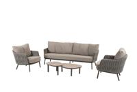 Cannes loungeset met Monroe coffeetafels terre 65 x 32 cm & 80 x 27 cm Taste - Taste