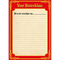 18x Papieren school Sinterklaasfeest kleurplaat placemats