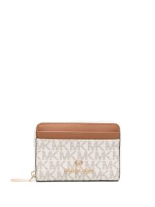 Michael Michael Kors porte-cartes en cuir artificiel à motif monogrammé - Blanc