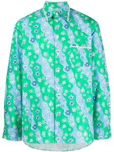 Marni chemise en coton à fleurs - Vert