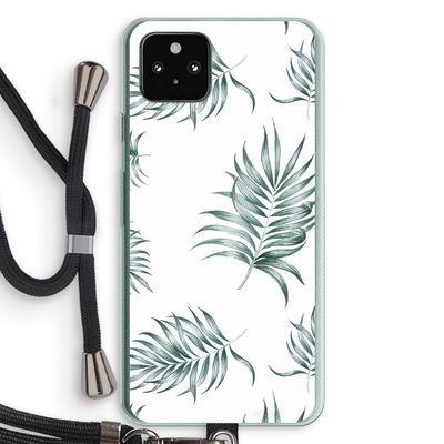 Simple leaves: Pixel 5a 5G Transparant Hoesje met koord