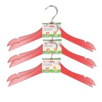Storage Solutions kledinghangers voor kinderen - 12x stuks - hout - Klerenhangers - rood