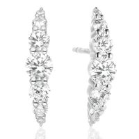 Sif Jakobs SJ-E42118-CZ-SS Oorknoppen Belluno zilver-zirconia 19 x 4,5 x 3,3 mm