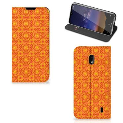 Nokia 2.2 | Hoesje met Magneet | Batik Oranje