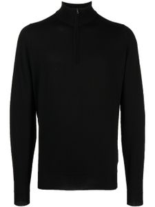 John Smedley sweat en laine à fermeture zippée - Noir