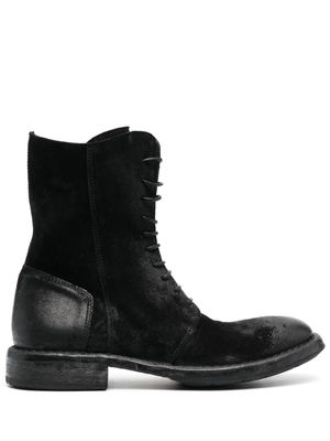Moma bottines Polacco en cuir à effet usé - Noir