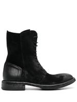 Moma bottines Polacco en cuir à effet usé - Noir