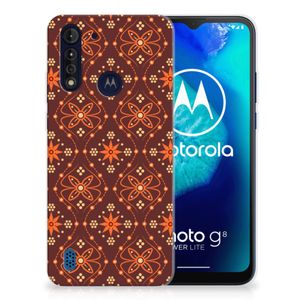 Motorola Moto G8 Power Lite TPU bumper Batik Brown