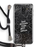 Good stories: Samsung Galaxy J8 (2018) Transparant Hoesje met koord