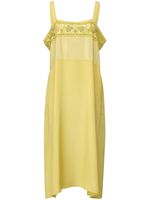 Maison Margiela robe mi-longue à broderies - Jaune