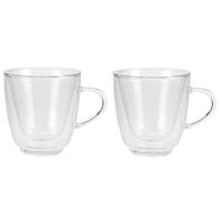 Set van 10x dubbelwandige koffie/espresso glazen 160 ml - transparant - thumbnail