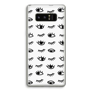 Eye pattern #2: Samsung Galaxy Note 8 Transparant Hoesje