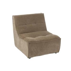 J-line - Fauteuil Grid Populierenhout|schuim Donker Taupe - 83x97x83cm