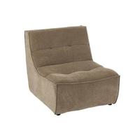 J-line - Fauteuil Grid Populierenhout|schuim Donker Taupe - 83x97x83cm