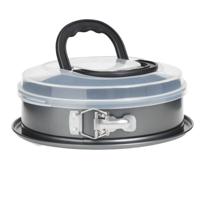 5five Taarten bakvorm/springvorm - metaal - grijs - 26 cm - met deksel