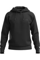 BOSS Regular Fit Hooded Sweatshirt zwart, Effen - thumbnail