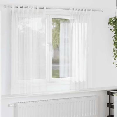 Gordijnen voile met roedezakken 2 st wit