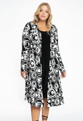Yoek Cardigan met plooien BAUHAUS | Zwart | Maat 54/56