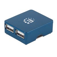 Manhattan 160605 interface hub USB 3.2 Gen 1 (3.1 Gen 1) Type-A 480 Mbit/s Zwart - thumbnail